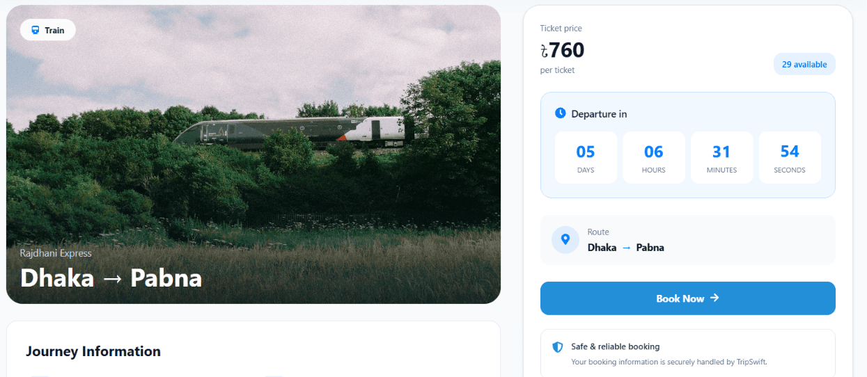 Trip Swift — Online Ticket Booking Platform screenshot 3